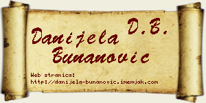 Danijela Bunanović vizit kartica